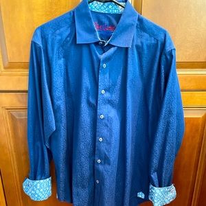 NEW Robert Graham Blue Classic Fit Large $198